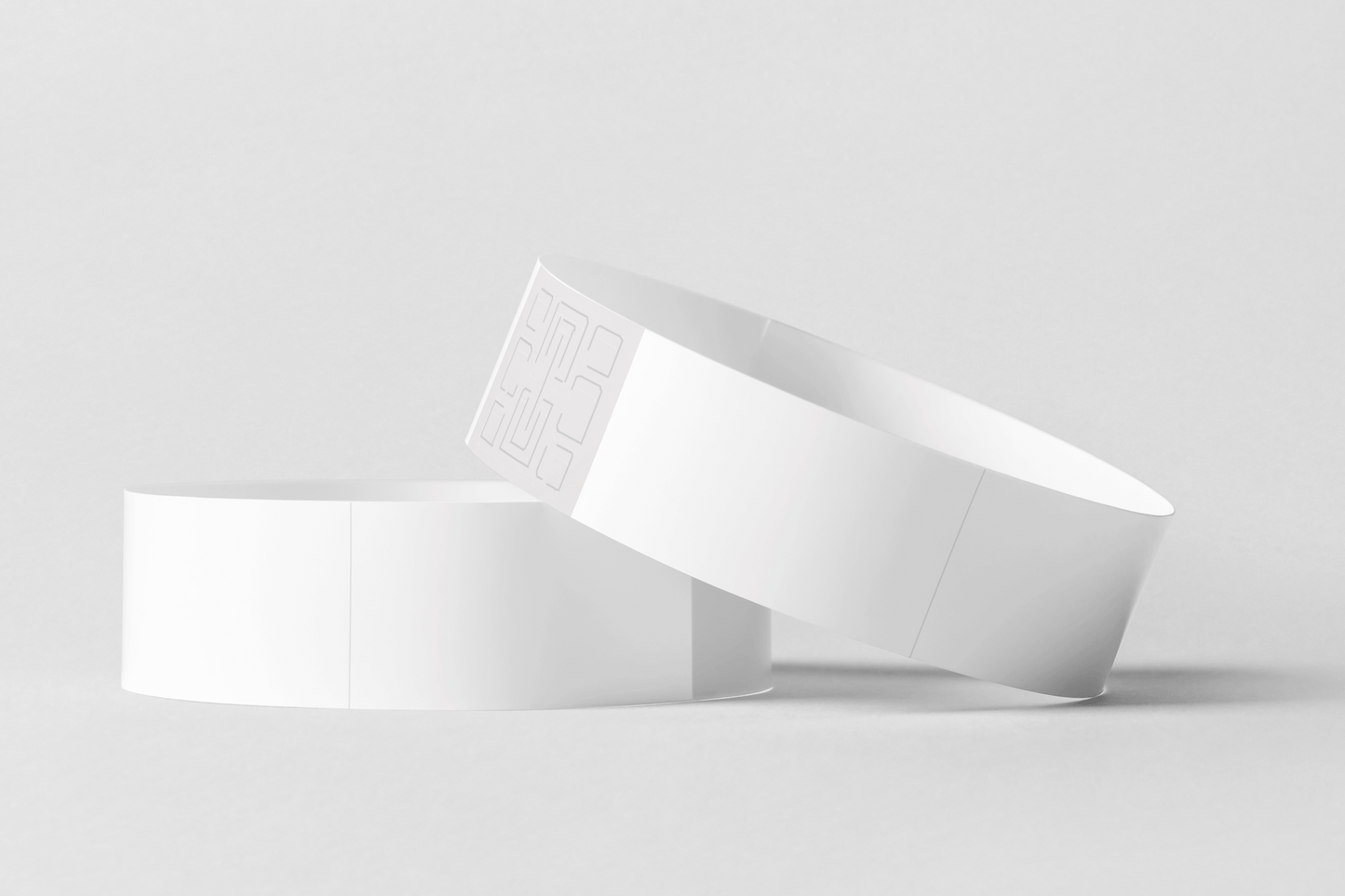 Thermal Wristbands in Roll Vinyl Wristbands JM Band UK 1 White