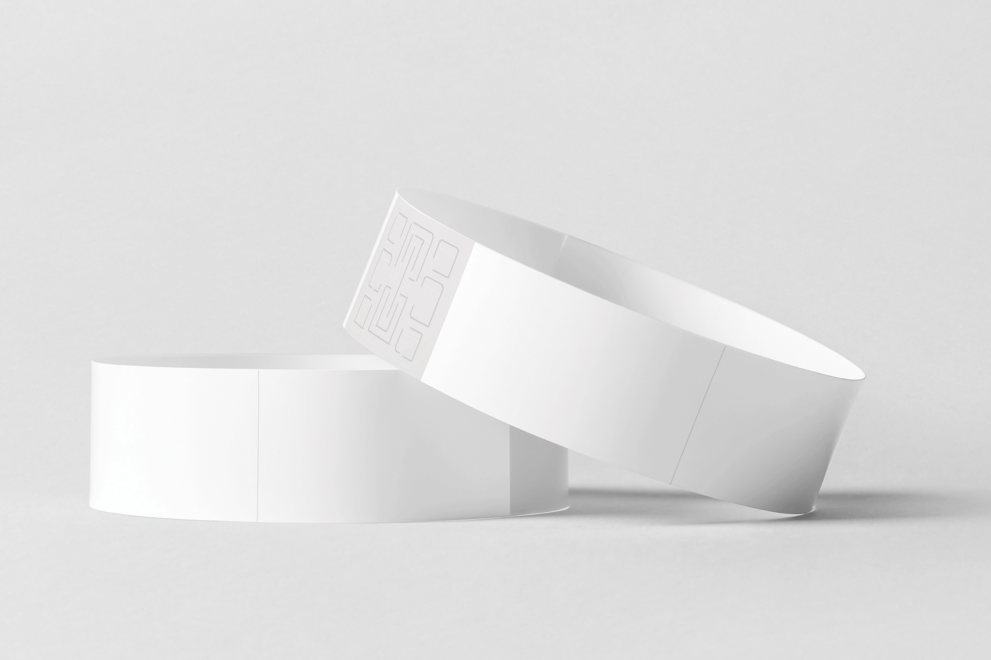 Thermal Wristbands in Roll Vinyl Wristbands JM Band UK 1 White