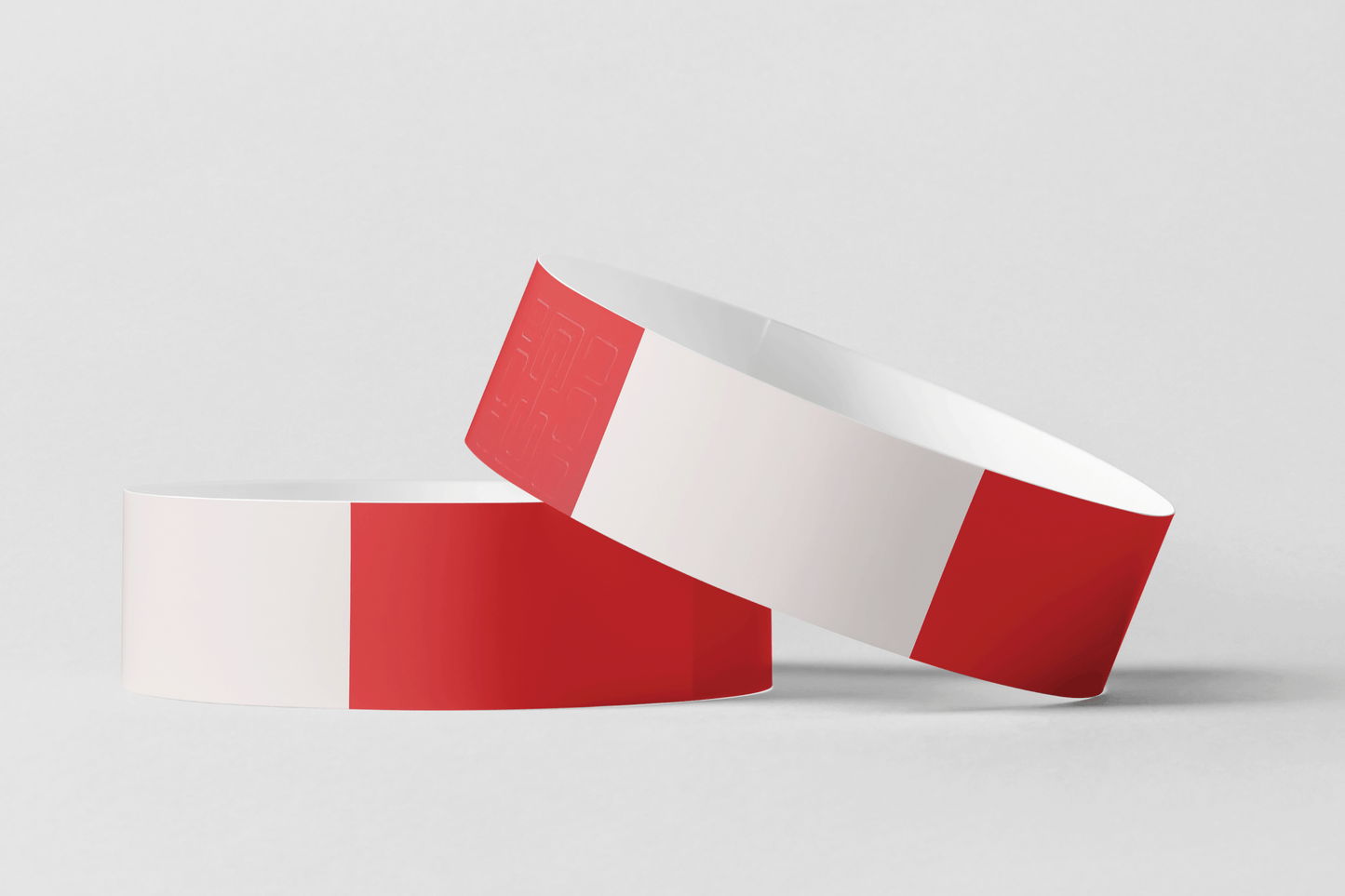 Thermal Wristbands in Roll Vinyl Wristbands JM Band UK 1 Red