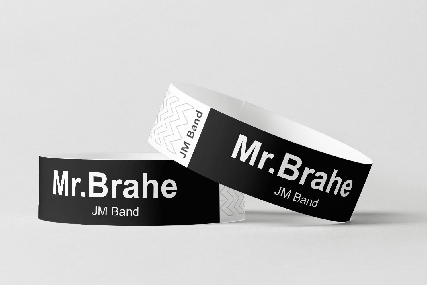 Paper Wristbands - White Print Paper wristbands JM Band UK