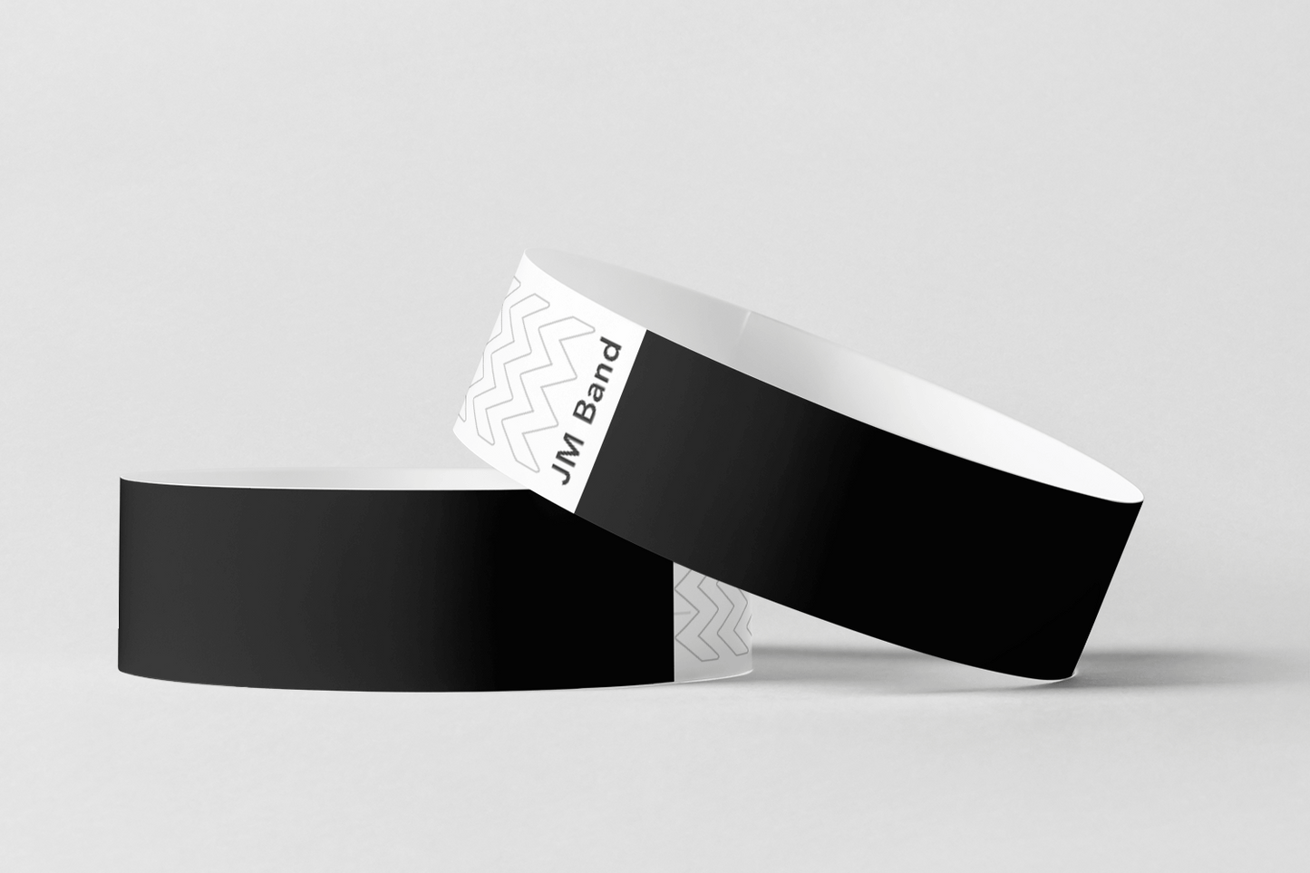 Paper Wristbands - Plain Stock Paper wristbands JM Band UK 10 Black