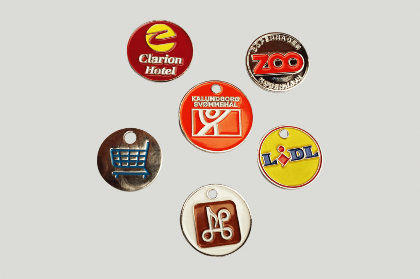 Metal Trolley Coins Tokens JM Band UK