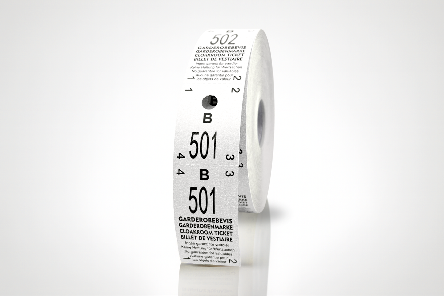 2-Part Cloakroom Tickets (500 pcs)