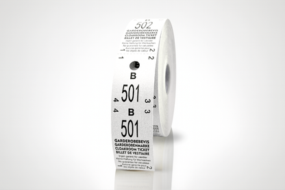 2-Part Cloakroom Tickets (500 pcs)