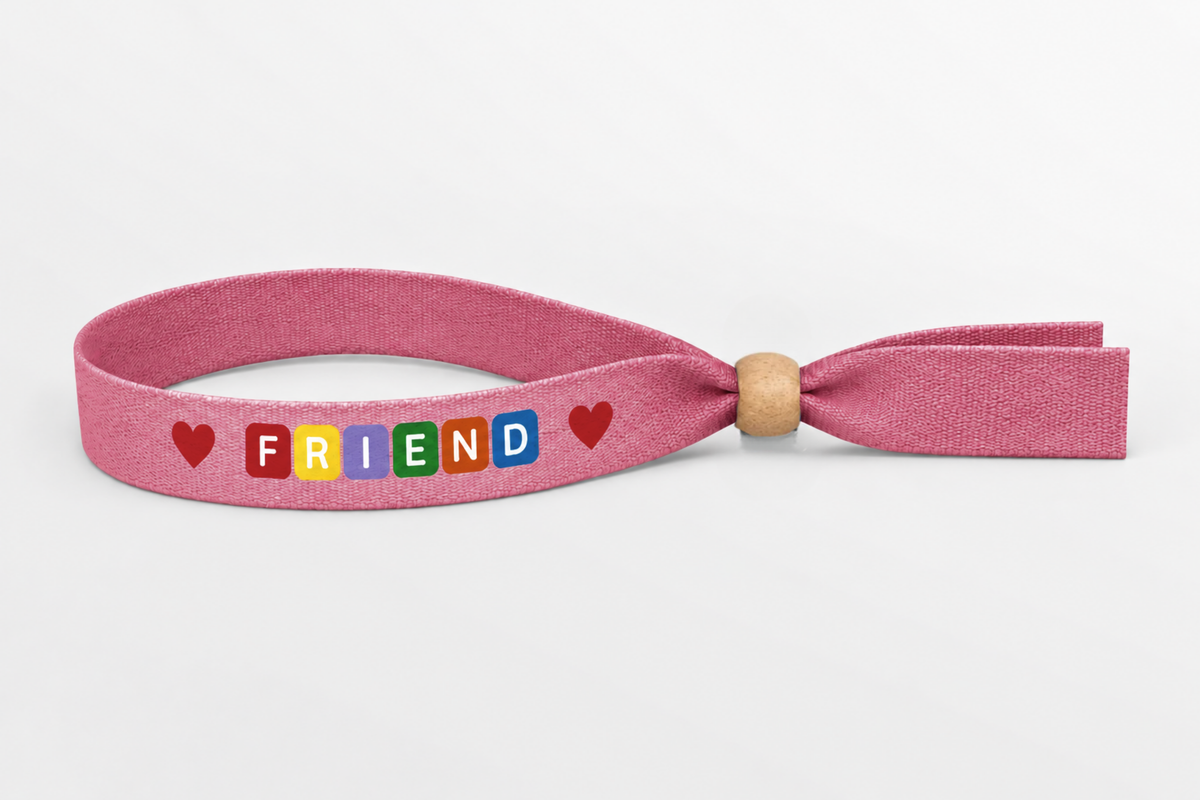 Bamboo Fabric Wristband with Color Print