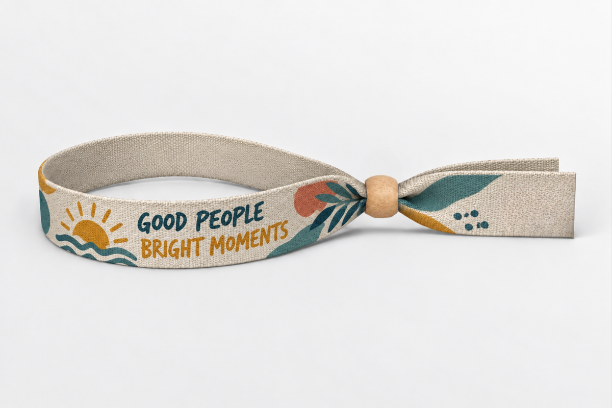 Bamboo Fabric Wristband with Color Print
