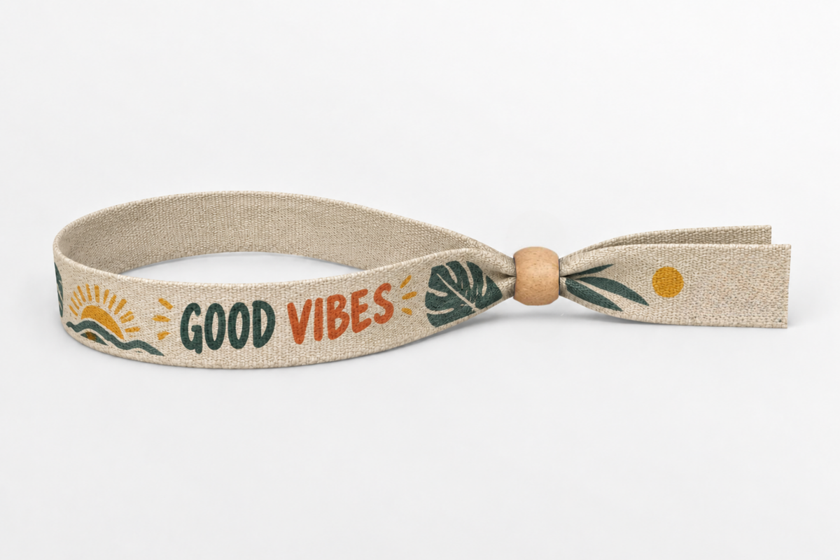 Cotton bracelets with color print