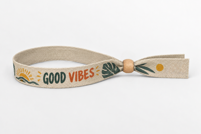 Cotton bracelets with color print