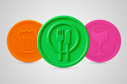 Embossed Drink Token Voucher