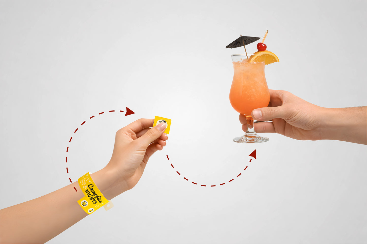 Entry Wristband with Detachable Ticket