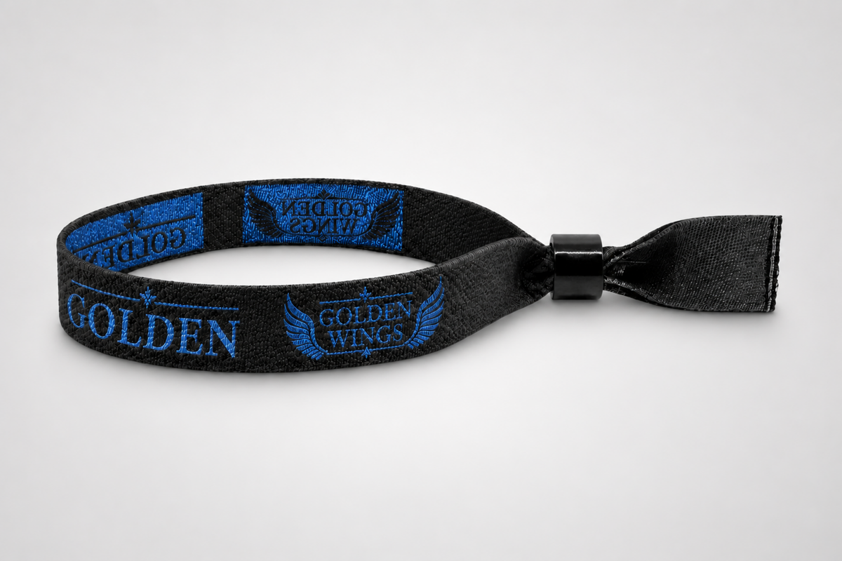 Festival Wristbands Woven with Metallic Thread