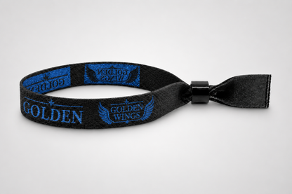Festival Wristbands Woven with Metallic Thread
