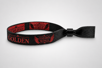 Festival Wristbands Woven with Metallic Thread