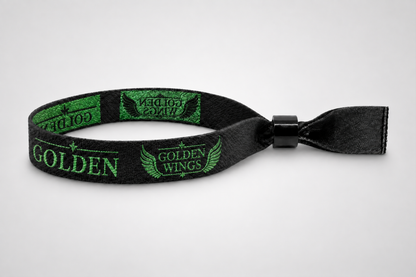 Festival Wristbands Woven with Metallic Thread