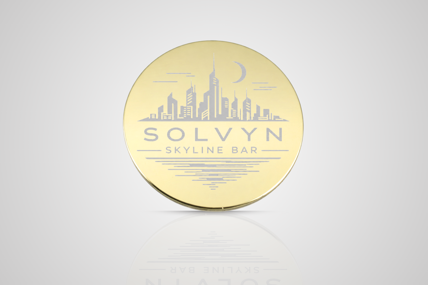 Metal tokens in gold with engraved logo from JM Band®