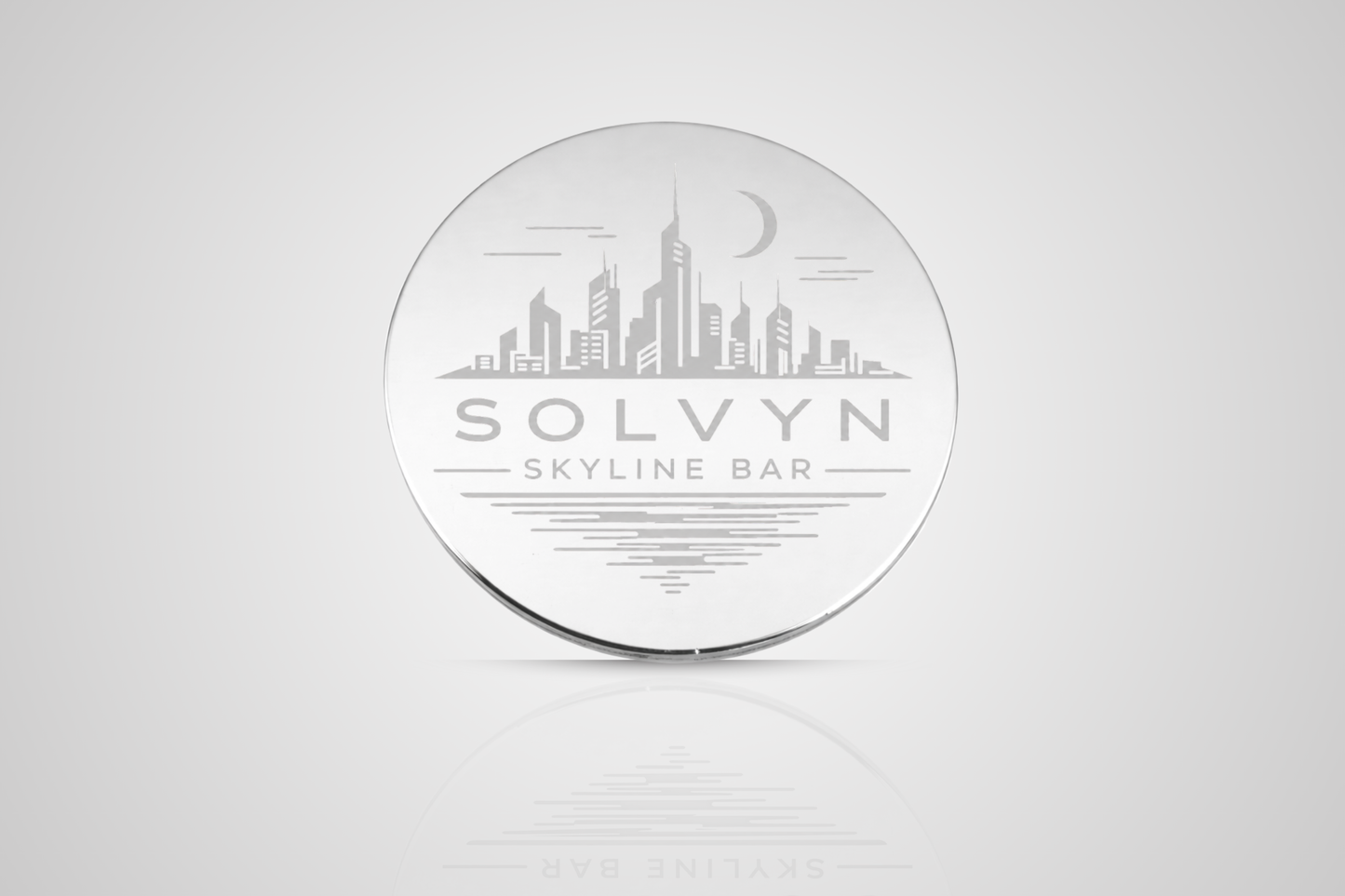 Metal tokens in silver with engraved logo from JM Band®