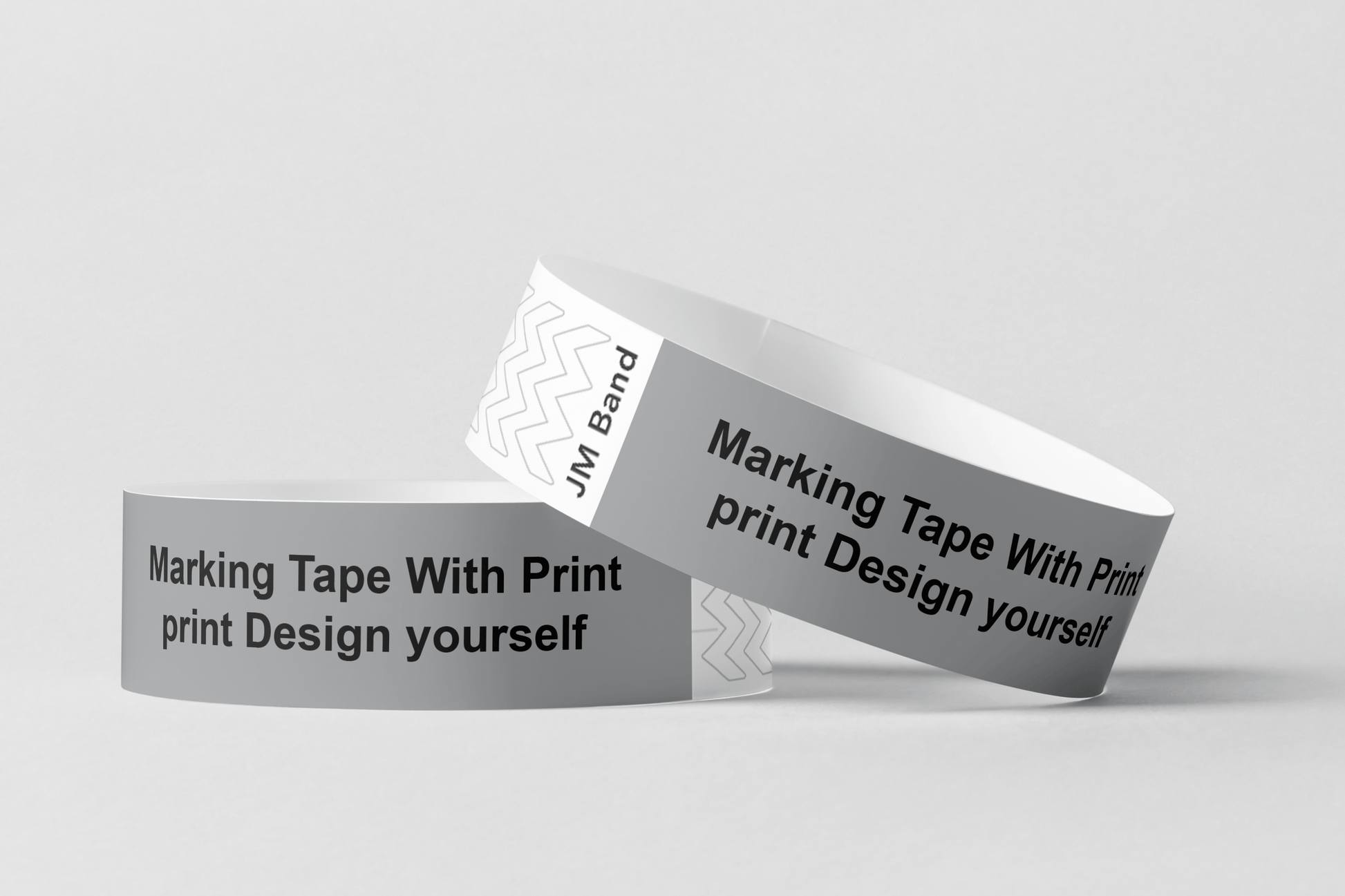 Marking Tape With Print Paper wristbands JM Band UK 10 Gray 