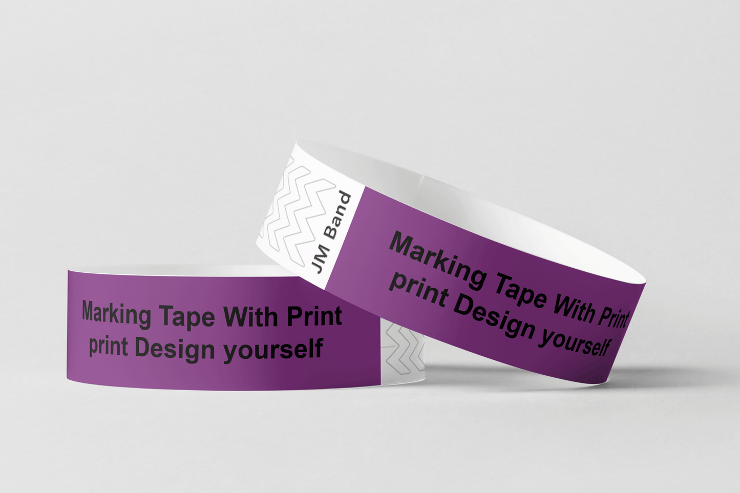 Marking Tape With Print Paper wristbands JM Band UK 10 Purple 