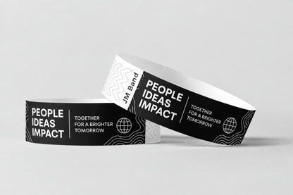 Paper Wristbands - White Print