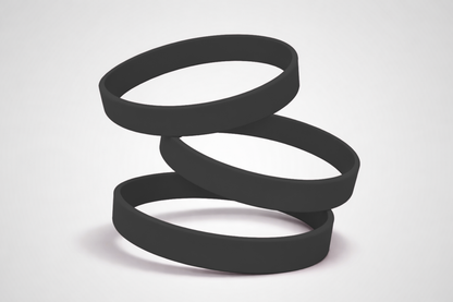Black Plain Silicone Wristbands. Buy Silicone Wristbands without print from JM Band®