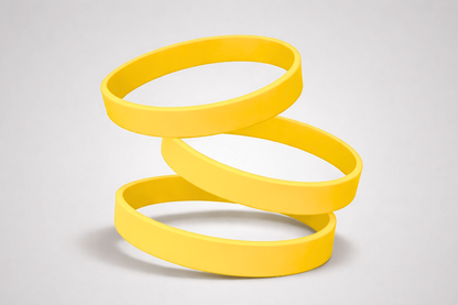 Yellow Plain Silicone Wristbands. Buy Silicone Wristbands without print from JM Band®