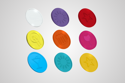 Embossed Plastic Tokens in Stock Tokens JM Band UK   
