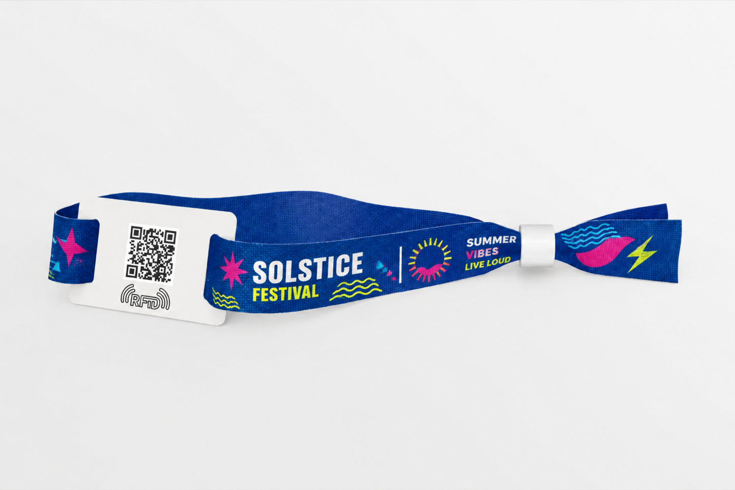 RFID Fabric Wristbands with Color Print for Festivals and larger events