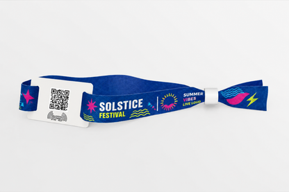 RFID Fabric Wristbands with Color Print for Festivals and larger events