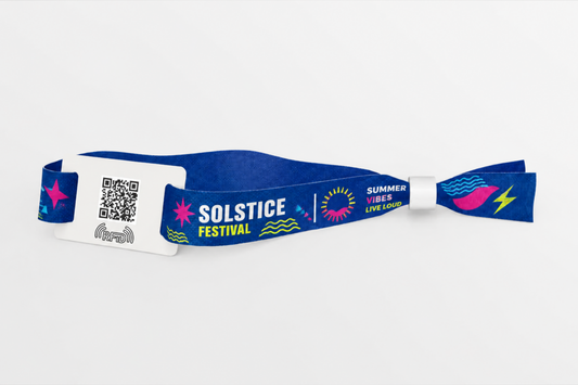 RFID Fabric Wristbands with Color Print for Festivals and larger events