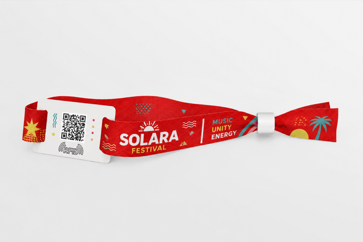 RFID Fabric Wristbands with Color Print for Quick Identification and Access control