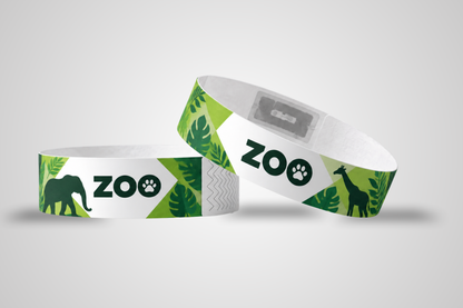 RFID Paper Wristbands with Color Printing