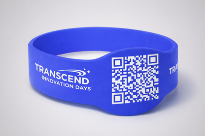 Silicone wristband with QR code and print from JMband