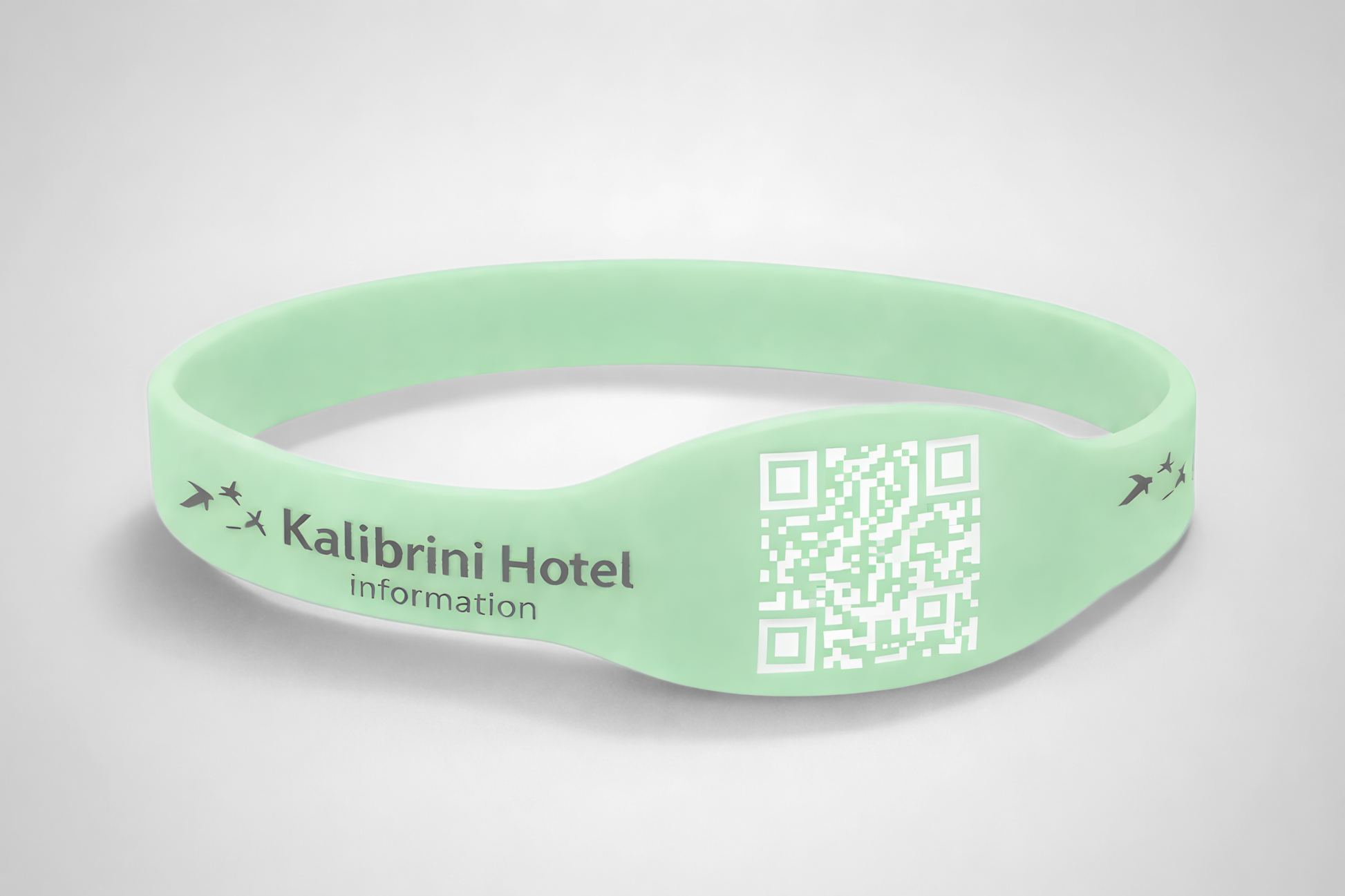 Silicone wristband with QR code and print from JMband