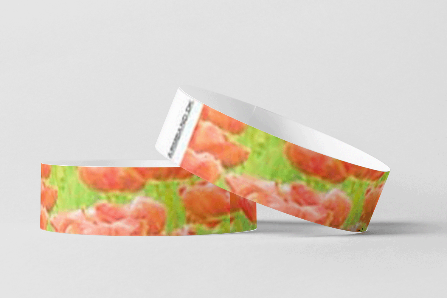 Paper Wristbands - Pre-Printed Paper wristbands JM Band UK 10 Tulips 