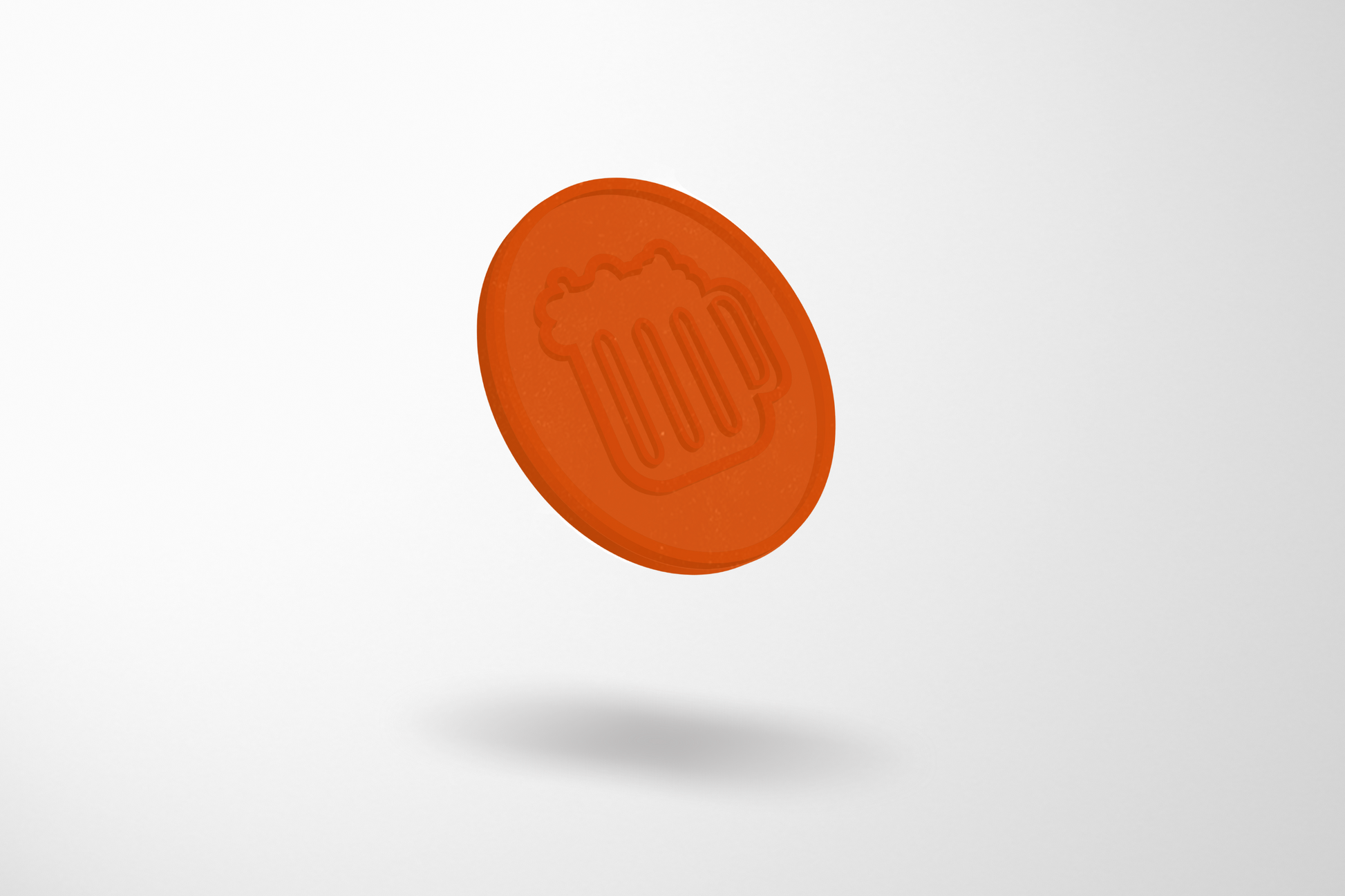 Embossed Plastic Tokens in Stock Tokens JM Band UK 1 Orange Beer 