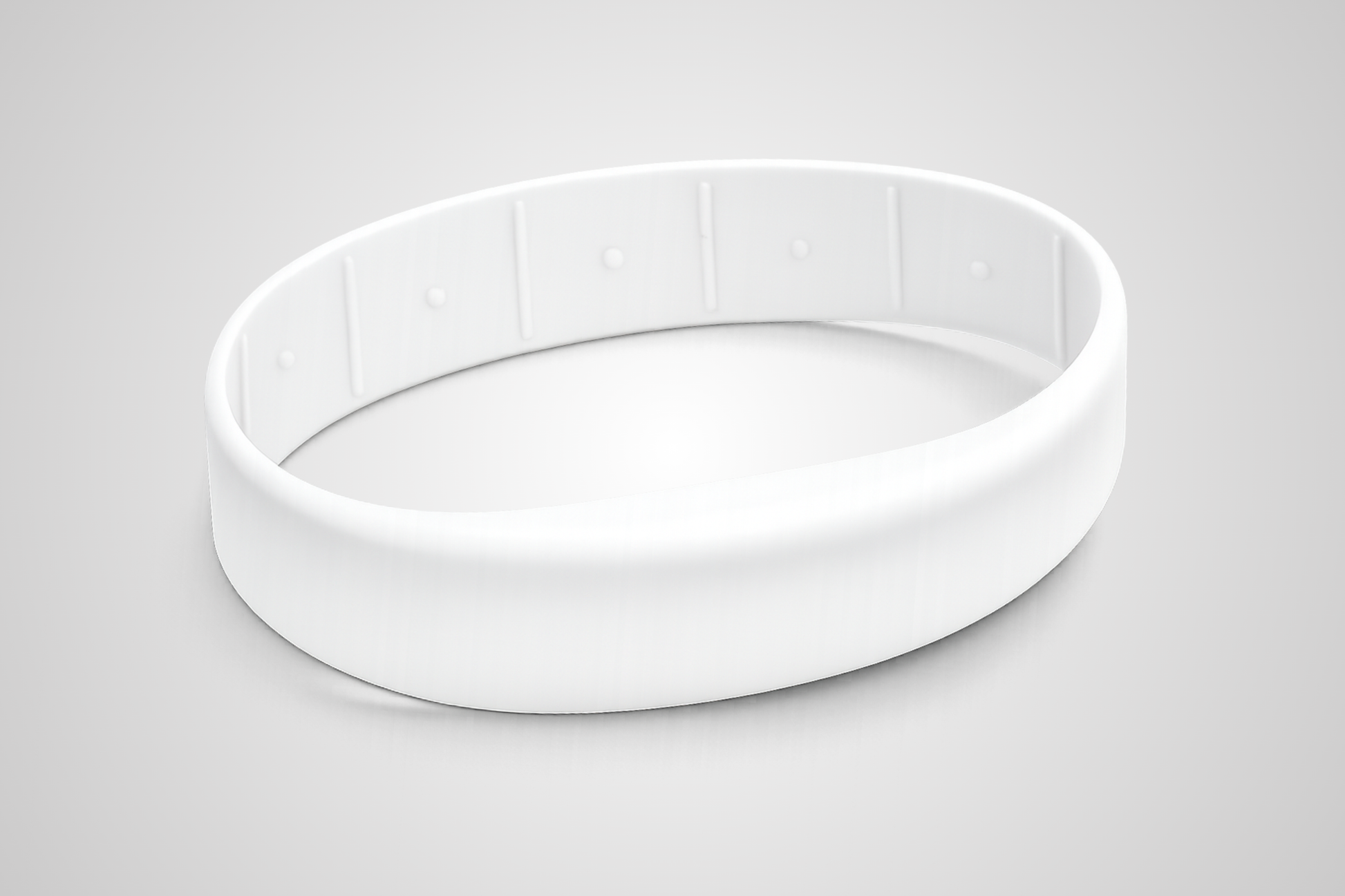 White Silicone Wristband from JM Band® with print and RFID