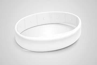 White Silicone Wristband from JM Band® with print and RFID