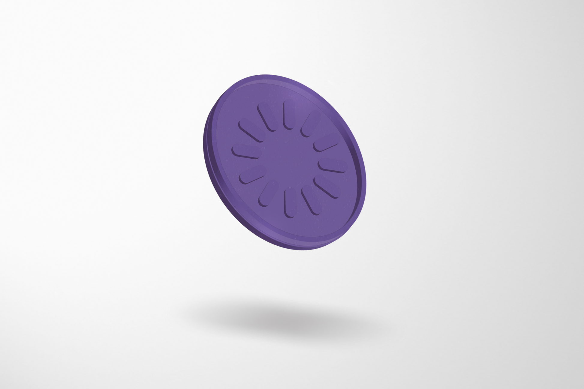 Embossed Plastic Tokens in Stock Tokens JM Band UK 1 Purple Flower 