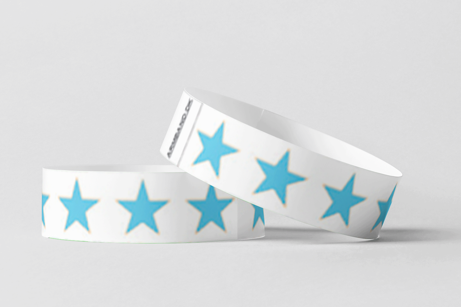 Paper Wristbands - Pre-Printed Paper wristbands JM Band UK 10 Blue Stars 