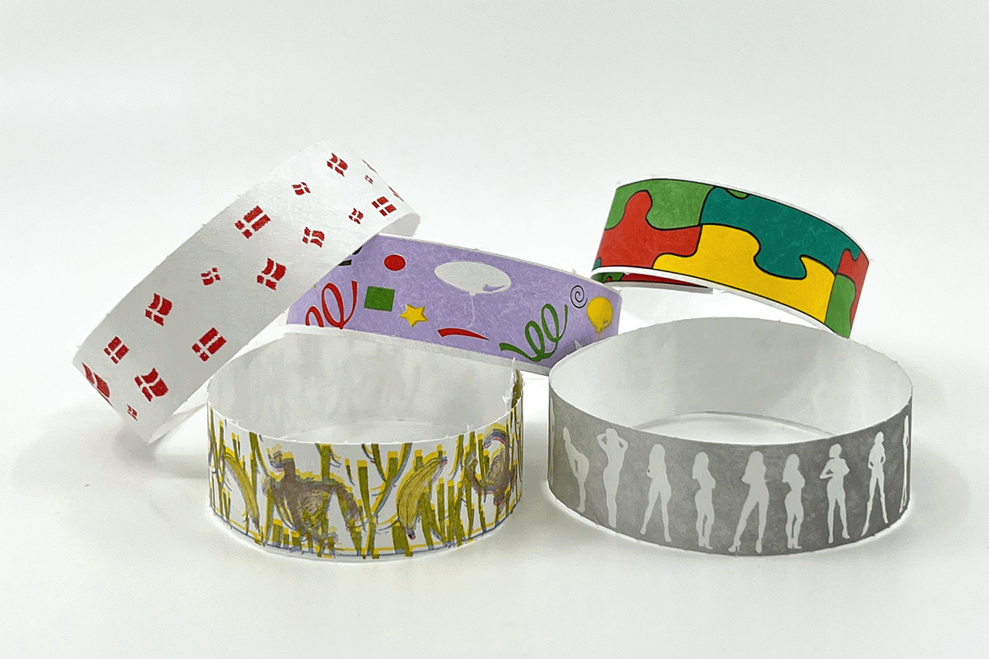Paper Wristbands - Pre-Printed Paper wristbands JM Band UK   