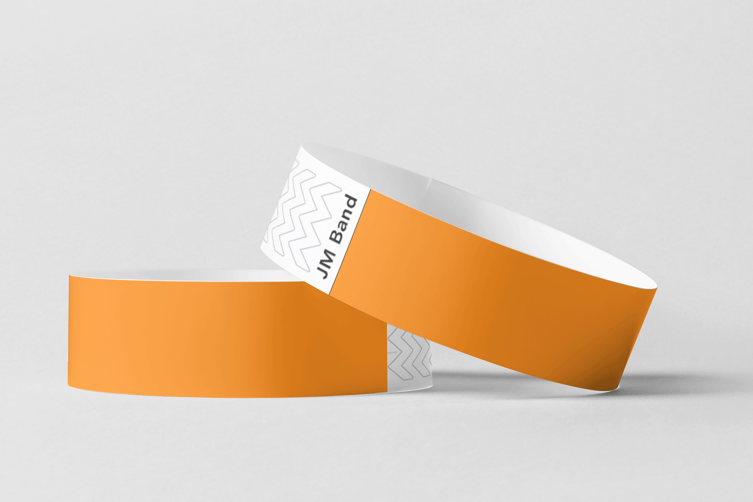 Paper Wristbands -  Plain Stock Paper wristbands JM Band UK 10 Orange 