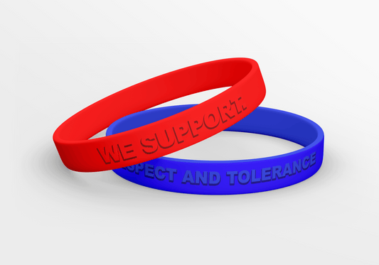 Embossed Silicone Wristbands - Raised Text Silicone wristbands JM Band UK   
