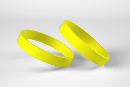 Plain Silicone Wristbands Silicone wristbands JM Band UK 1 Yellow 