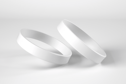 Plain Silicone Wristbands Silicone wristbands JM Band UK 1 White 
