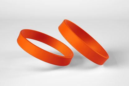 Orange silicone bracelets online