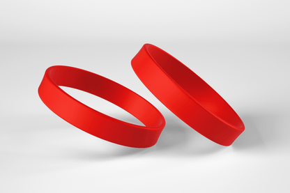 Plain Silicone Wristbands Silicone wristbands JM Band UK 1 Red 