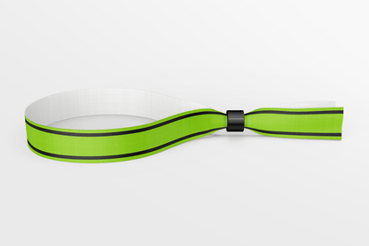 Fabric Wristbands in Stock Fabric Wristbands JM Band UK 50 Green A 