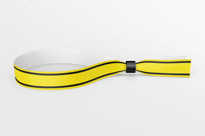 Fabric Wristbands in Stock Fabric Wristbands JM Band UK 50 Yellow A 