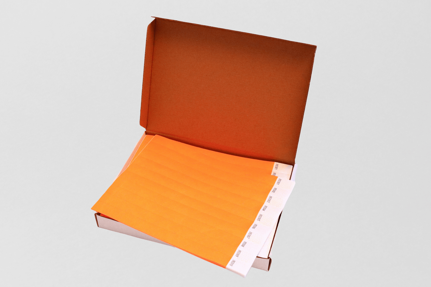 Paper Wristbands Box Of 1000 - Plain Stock Paper wristbands JM Band UK 1 Orange 